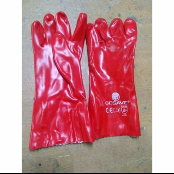 Sarung Tangan Karet PVC Gosave Merah