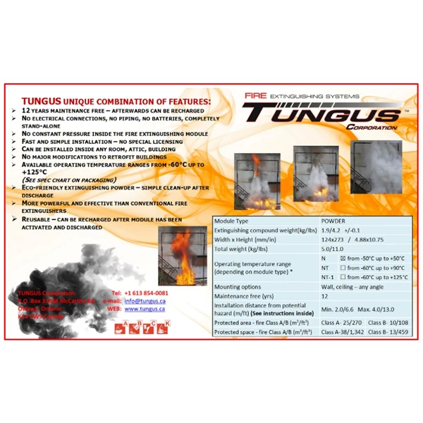 TUNGUS Automatic Fire Extinguisher Type MPP 2