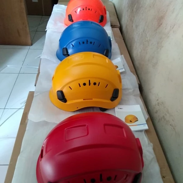 Helm Safety Panjat Climbing CLIMBX Merah Orange Biru Kuning